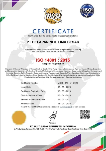Sertifikat ISO 14001:2015
